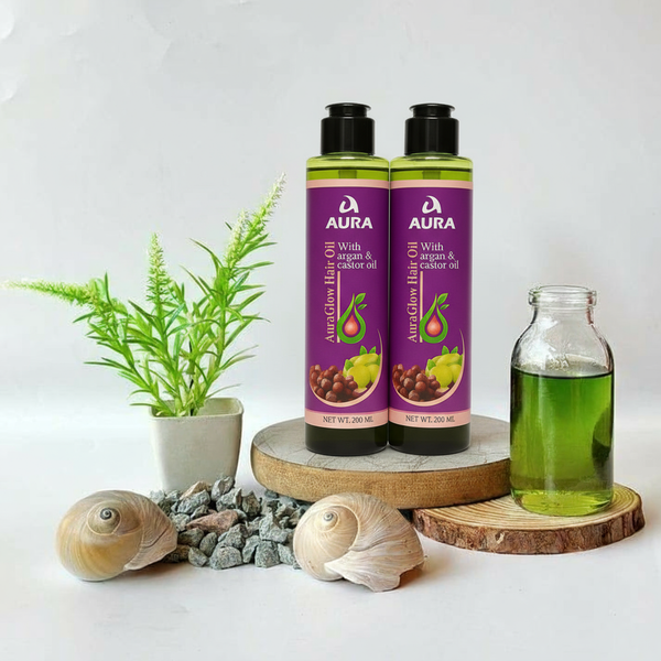 AuraGlow Hair Oil – For Shine, Strength & Growth