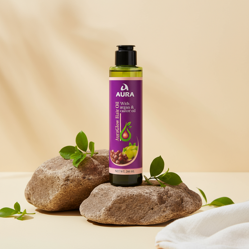AuraGlow Hair Oil – For Shine, Strength & Growth
